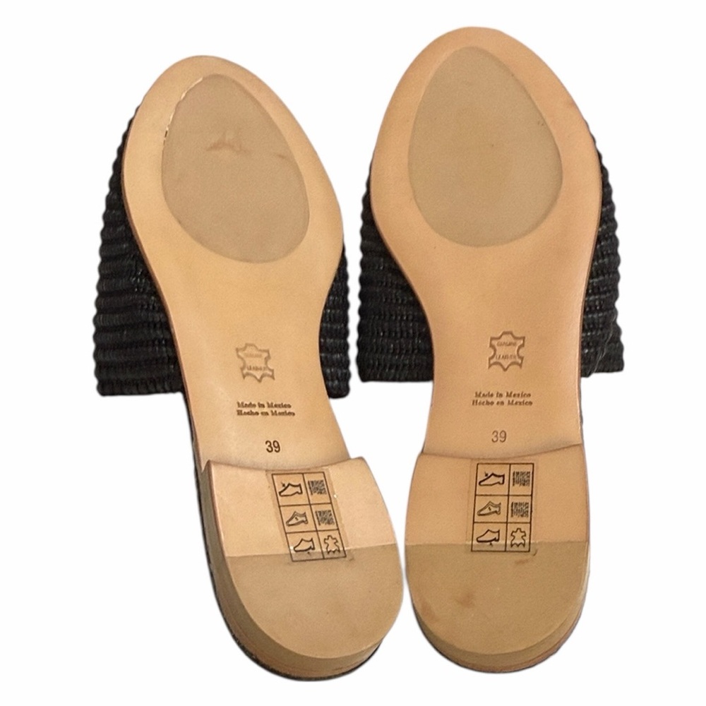 Jenni Kayne Raffia Mule Black Size 39 - Picture 8 of 9